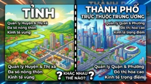 so sánh tỉnh và thành phố trực thuộc trung ương