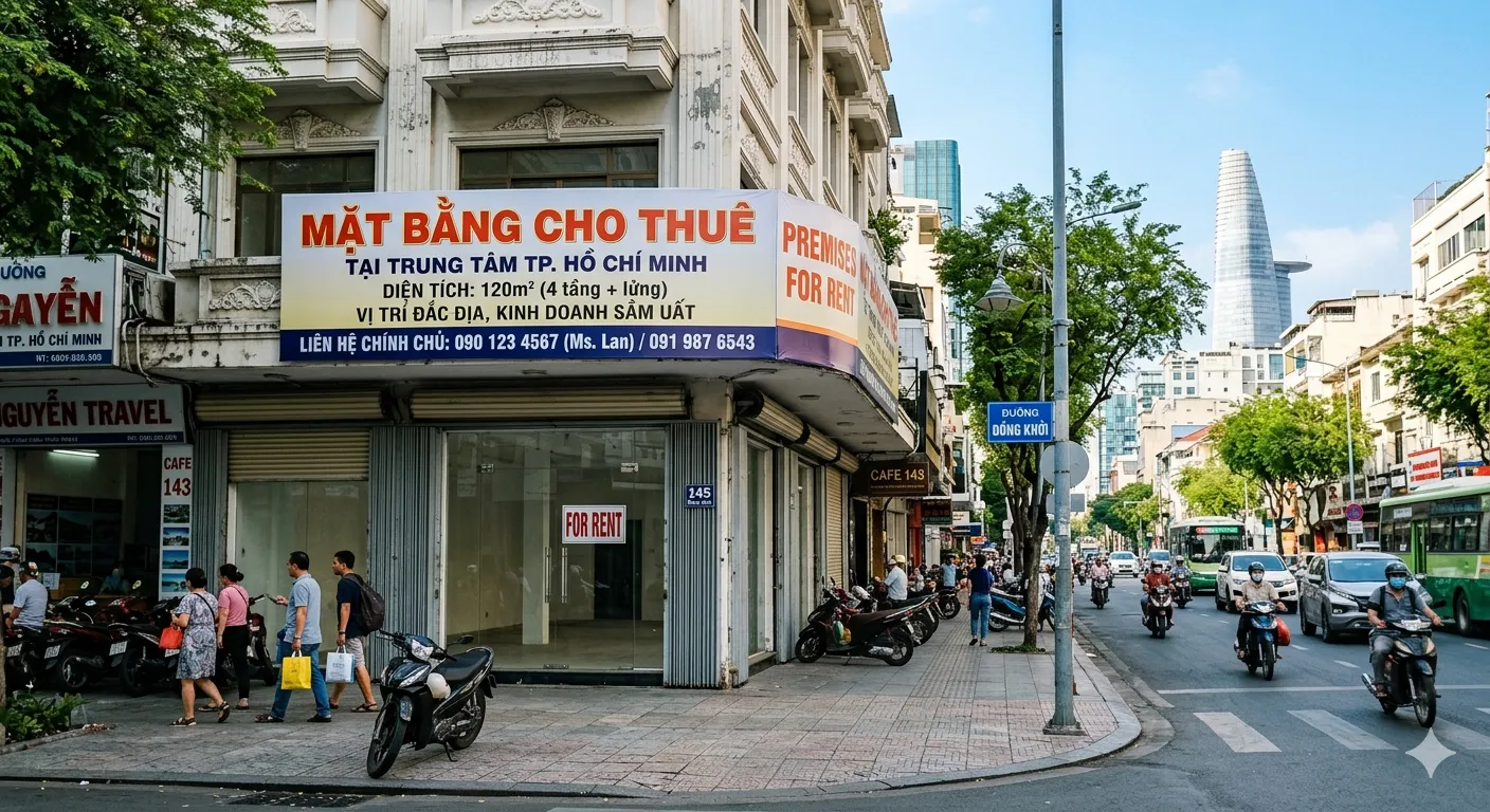 mặt bằng tại trung tâm