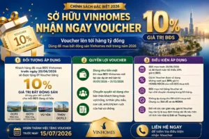 Voucher Vinhomes 10%