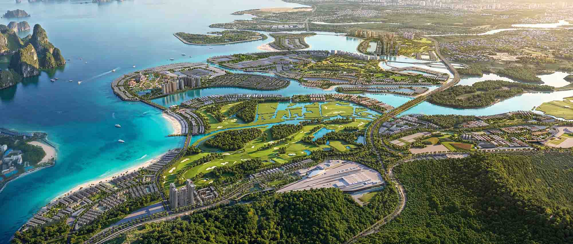 sân golf vinhomes hạ long xanh